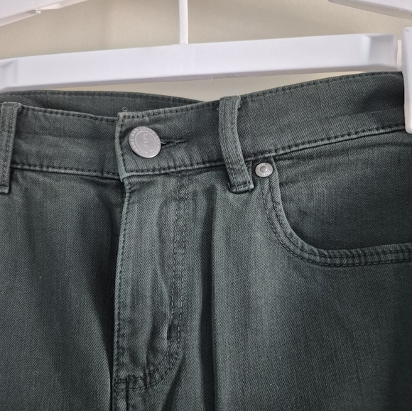 Loft Dark Forest Green Fringe Skinny Ankle Denim Jeans - Picture 3 of 5